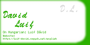 david luif business card